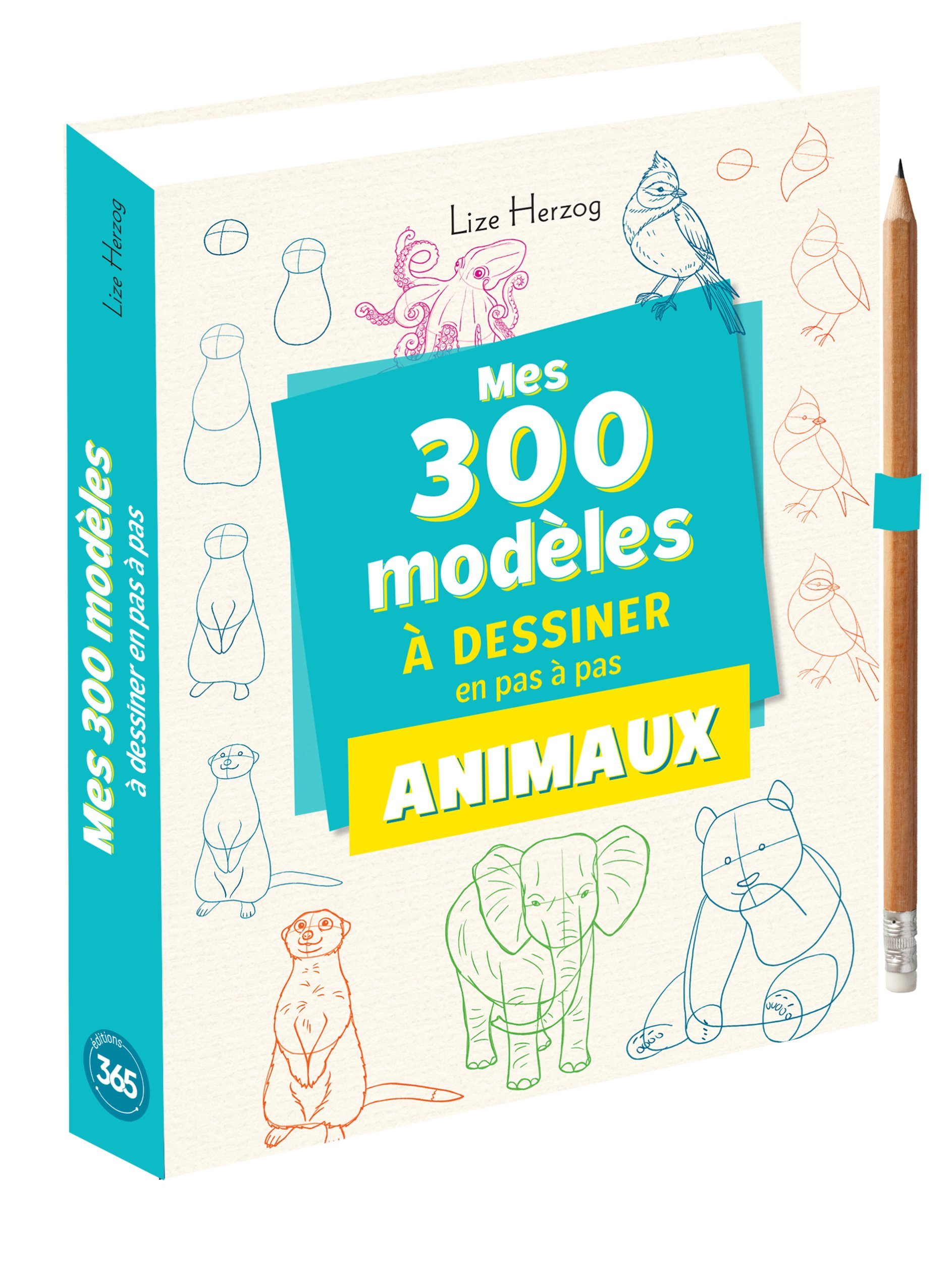Mes 300 modèles d'animaux à dessiner en pas à pas (Jeunesse)