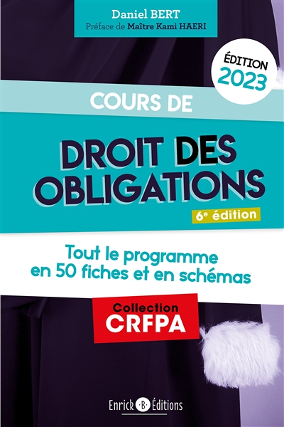 Cours de droit des obligations 2023 - Tout le droit des obligations en fiches et en schémas (Broché)