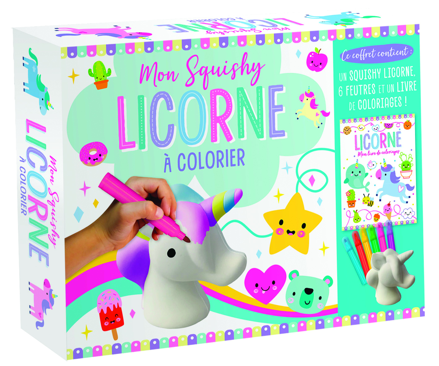 MON SQUISHY À COLORIER - LICORNES NE (Coffret)