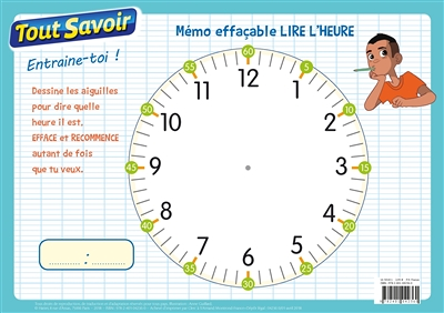 Mémo effaçable Lire l'heure (Broché)