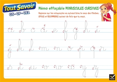 Mémo effaçable Lettres cursives (Broché)