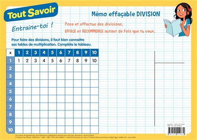 Mémo effaçable Division (Broché)