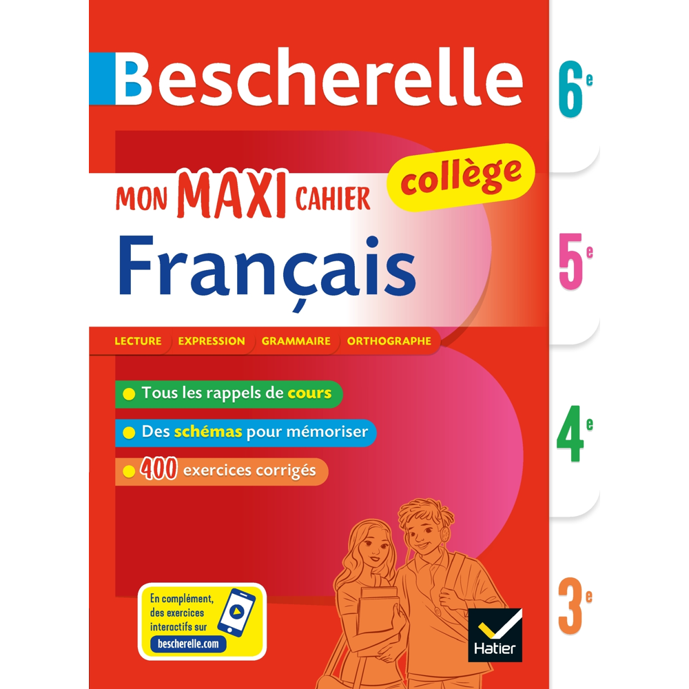 Bescherelle collège - Mon maxi cahier de français (6e, 5e, 4e, 3e) - règles et exercices corrigés (g