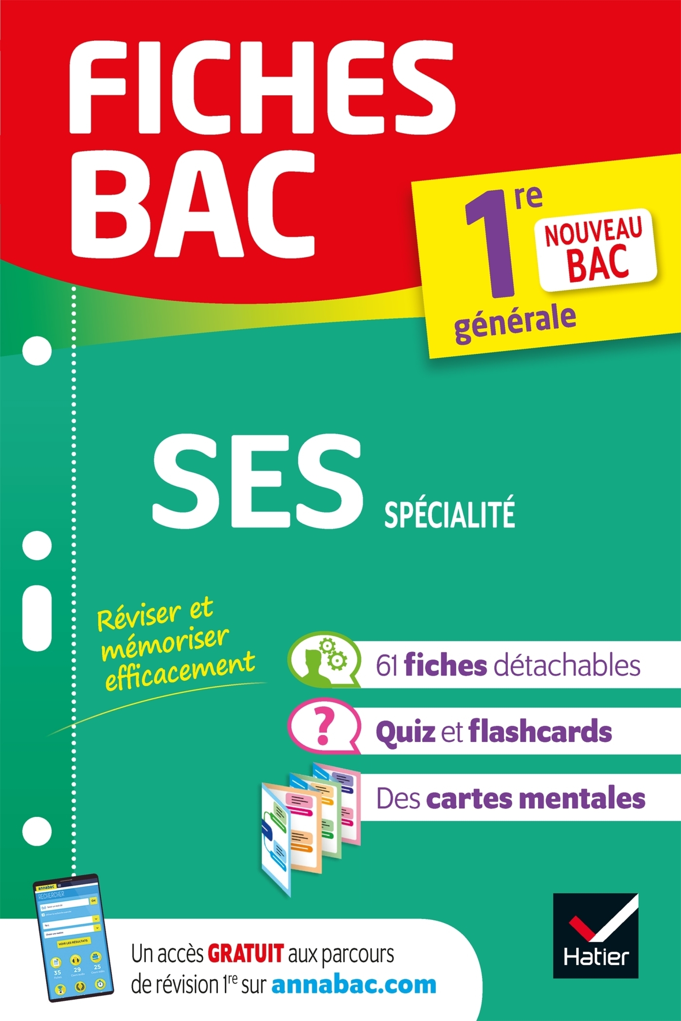 Fiches bac SES 1re générale (spécialité) - nouveau programme de Première (Poche)