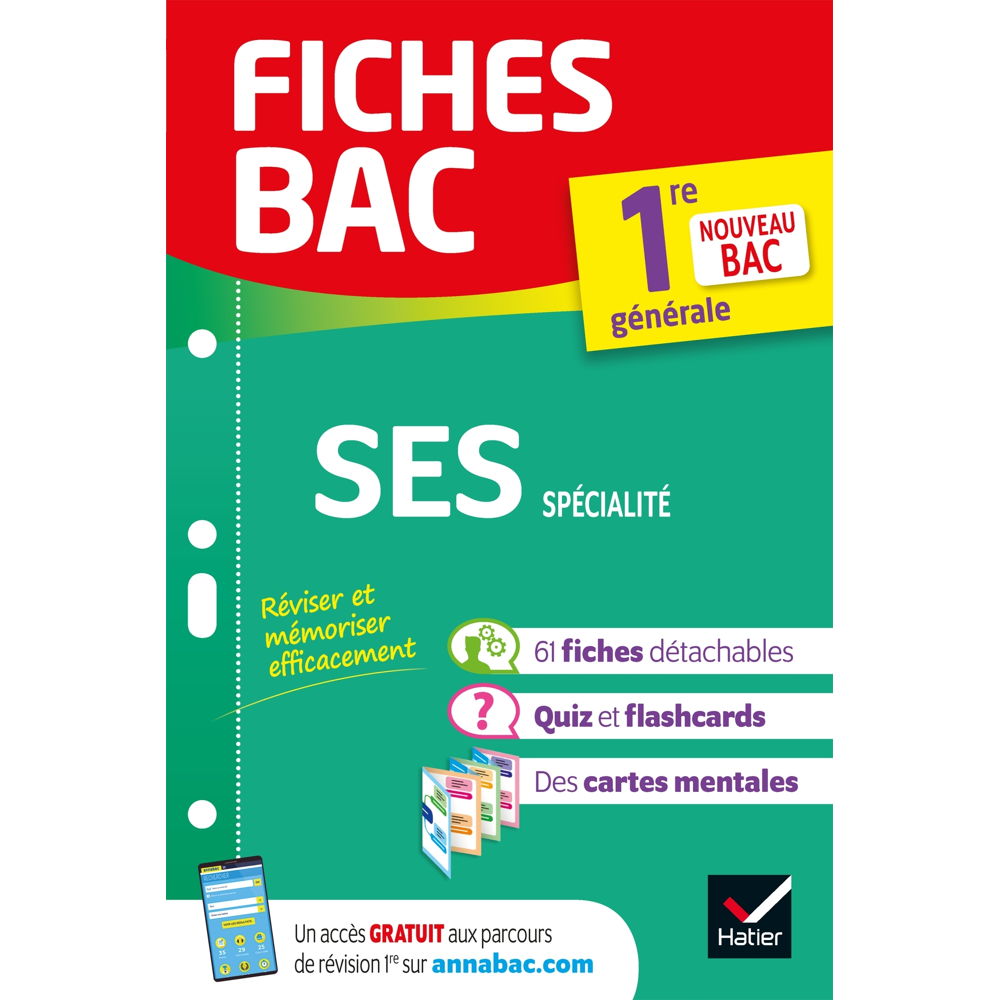 Fiches bac SES 1re générale (spécialité) - nouveau programme de Première (Poche)
