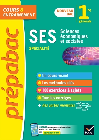 Prépabac SES 1re générale (spécialité) - nouveau programme de Première (Broché)