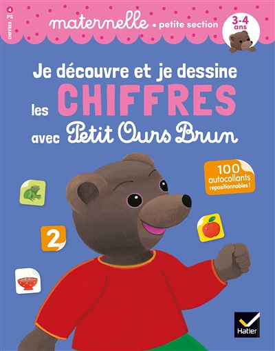 Je découvre et je dessine les chiffres avec Petit Ours Brun - petite section (Broché)