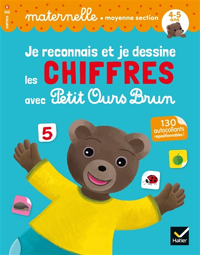 Je reconnais et je dessine les chiffres avec Petit Ours Brun - moyenne section (Broché)