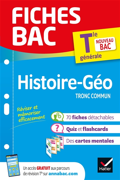 Fiches bac Histoire-Géographie Tle - Bac 2024 - nouveau programme de Terminale (Poche)