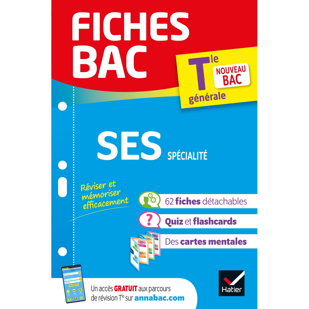 Fiches bac SES Tle (spécialité) - Bac 2024 - nouveau programme de Terminale (Poche)