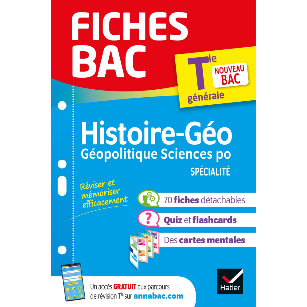 Fiches bac HGGSP Tle (spécialité) - Bac 2024 - nouveau programme de Terminale (Poche)