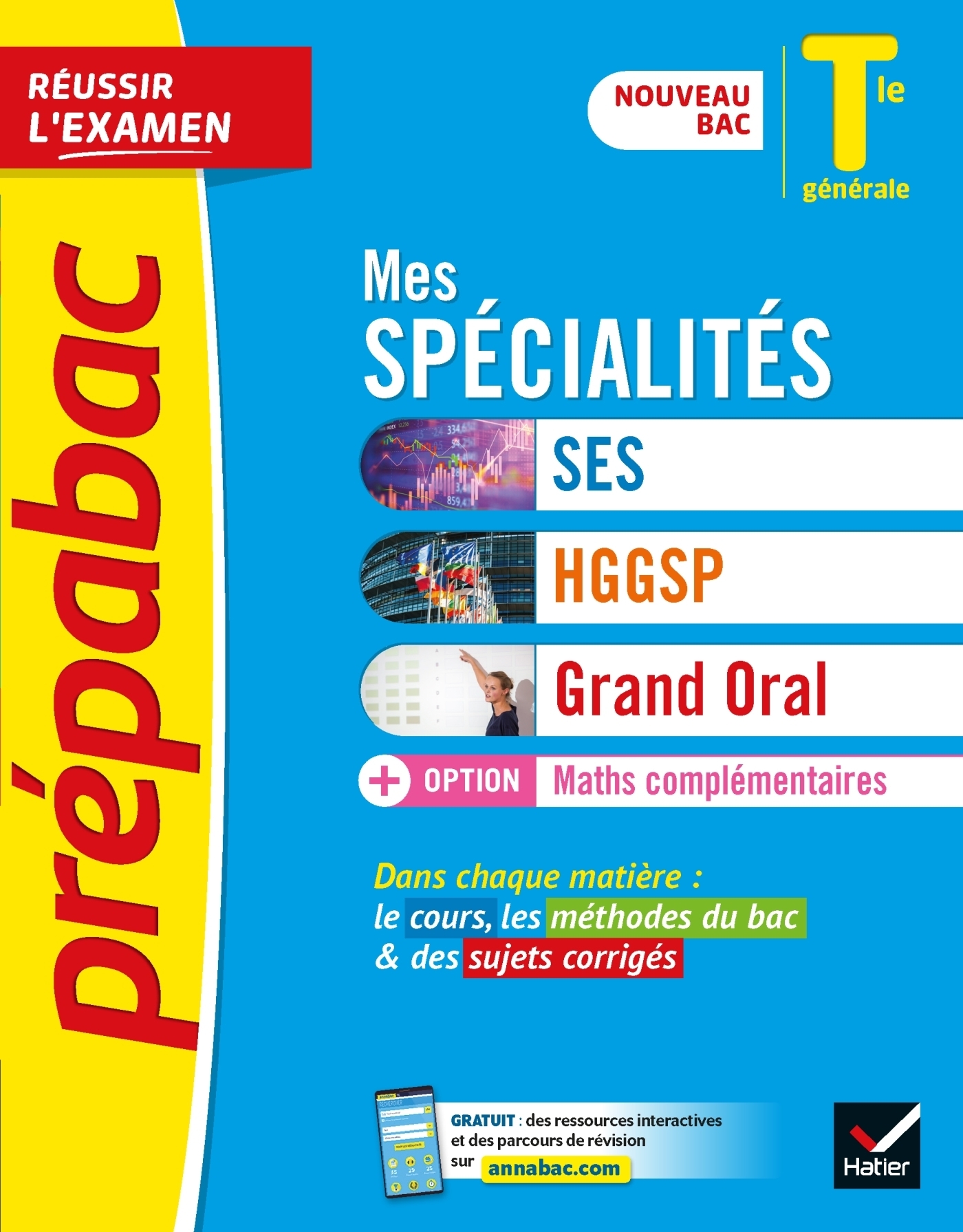 Prépabac Mes spécialités SES, HGGSP, Grand Oral & Maths complémentaires Tle - Bac 2024 - tout-en