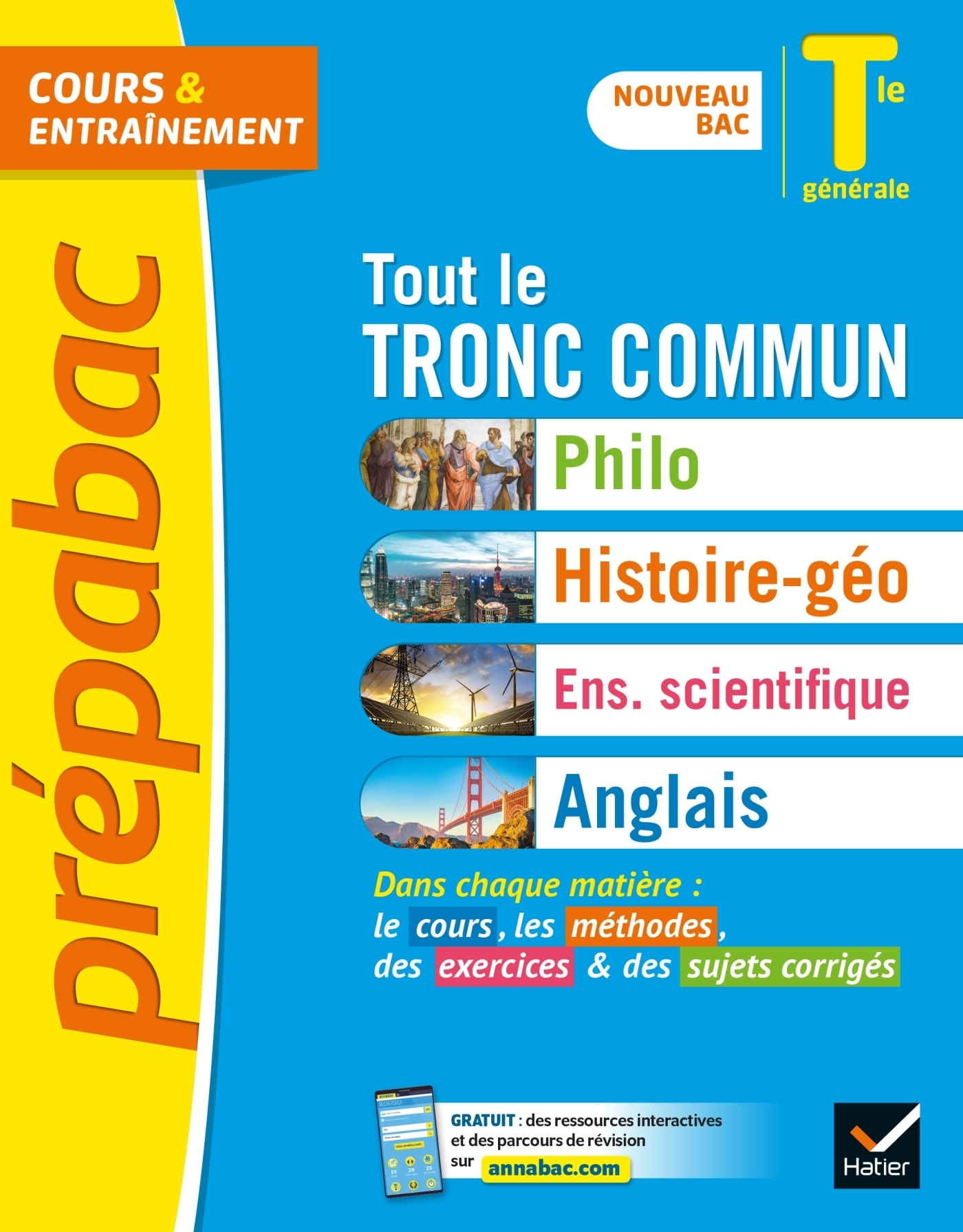 Prépabac Tout la Tle générale (tronc commun) - Bac 2024 (toutes les matières) - Philo, Histoire-Géog
