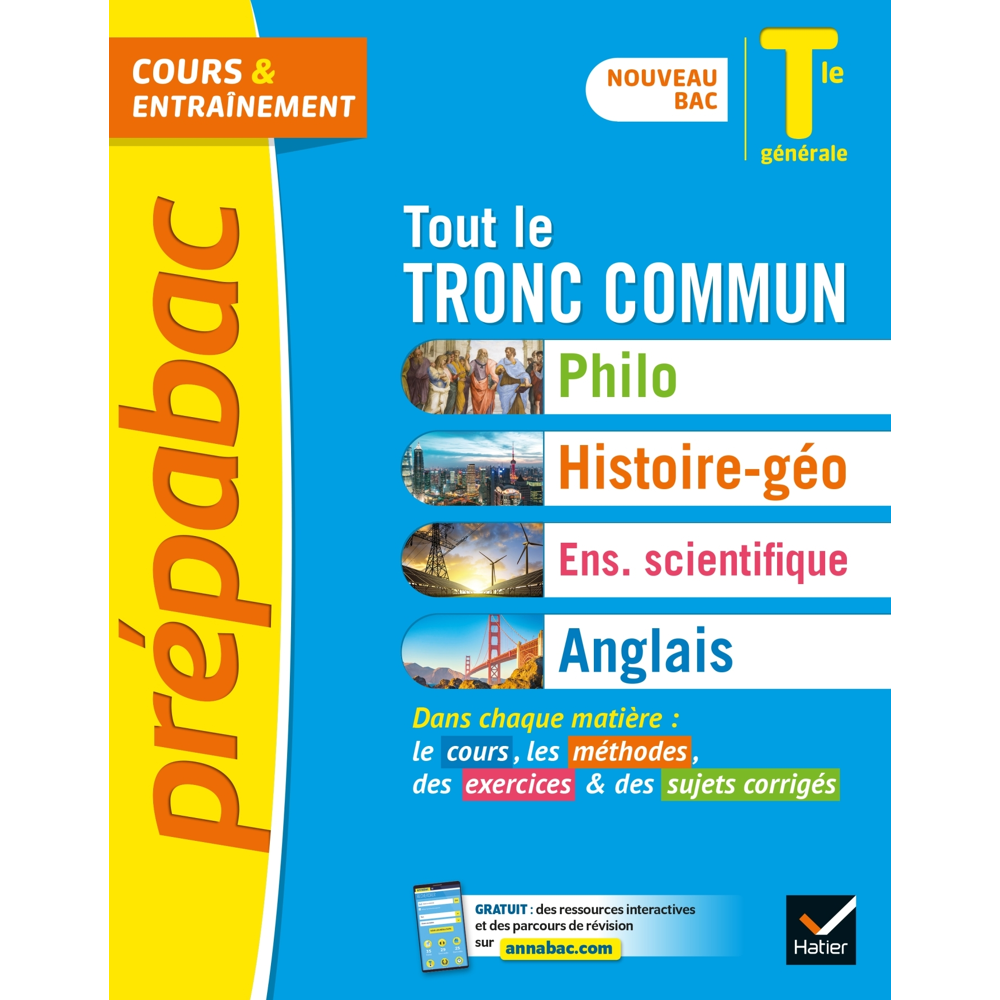 Prépabac Tout la Tle générale (tronc commun) - Bac 2024 (toutes les matières) - Philo, Histoire-Géog