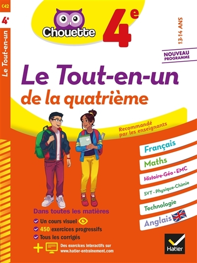Chouette Le Tout-en-un 4e - cahier de révision et d'entraînement dans toutes les matières (Broché)