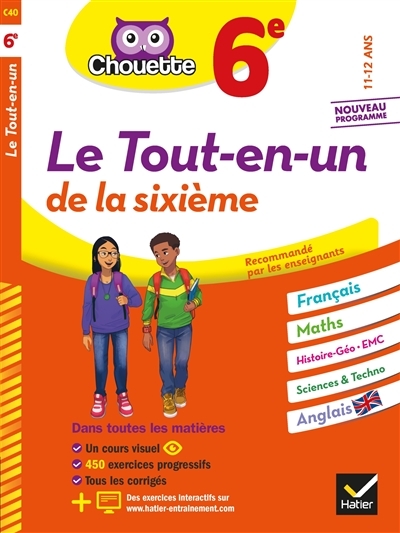 Chouette Le Tout-en-un 6e - cahier de révision et d'entraînement dans toutes les matières (Broché)