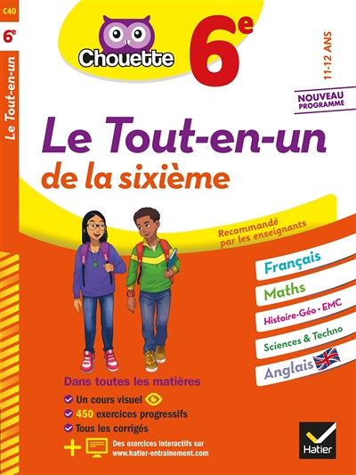 Chouette Le Tout-en-un 6e - cahier de révision et d'entraînement dans toutes les matières (Broché)