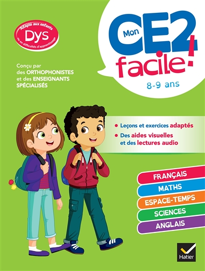 Mon CE2 facile ! adapté aux enfants DYS ou en difficulté d'apprentissage - toutes les matières (Broc