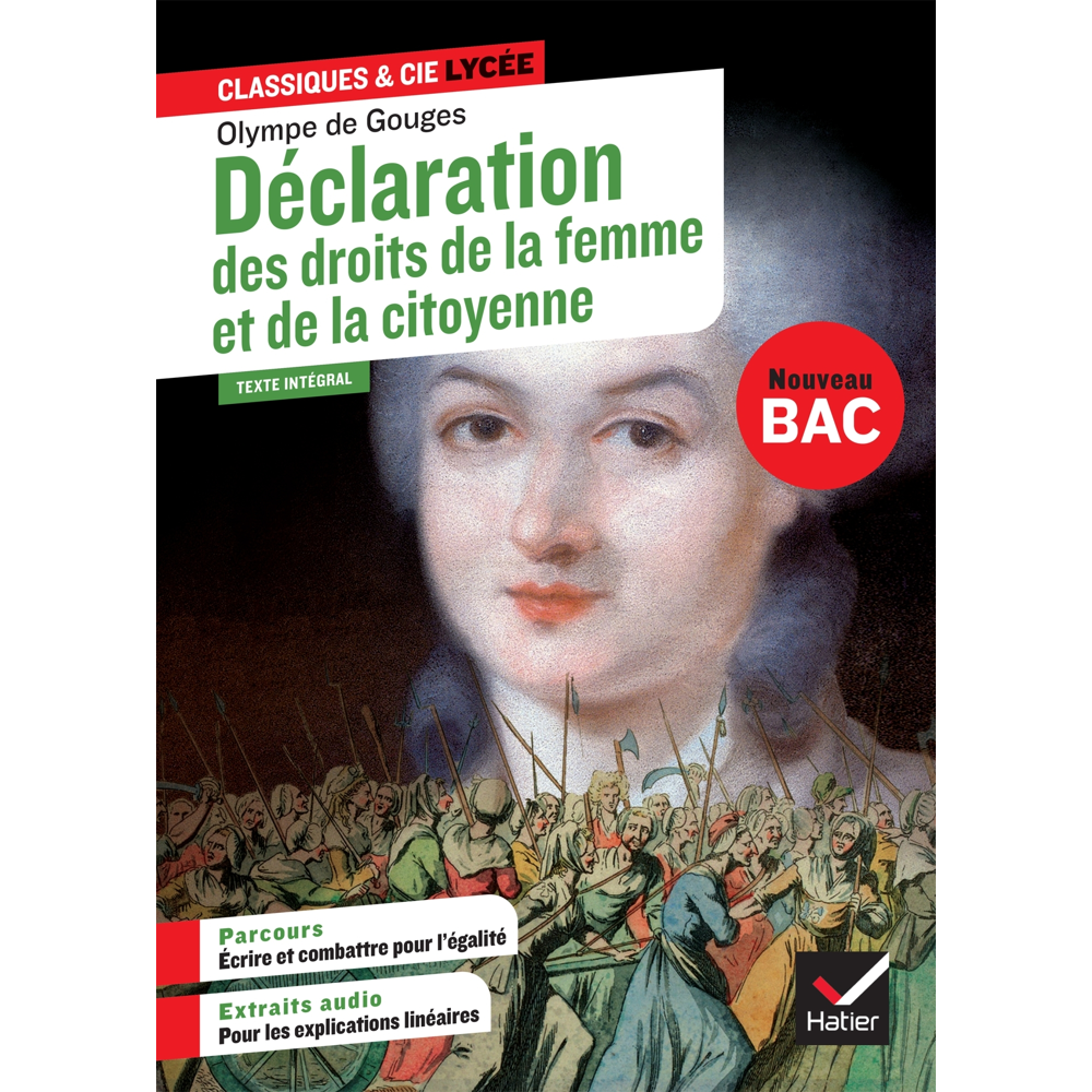 Déclaration des droits de la femme et de la citoyenne (oeuvre au programme Bac 2024, 1re G & T)