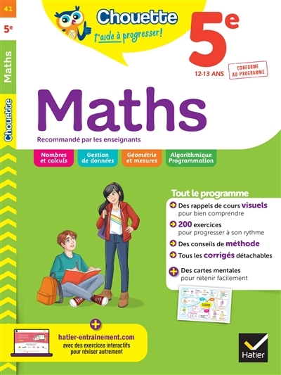 Maths 5e - cahier de révision et d'entraînement (Broché)