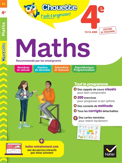 Maths 4e - cahier de révision et d'entraînement (Broché)