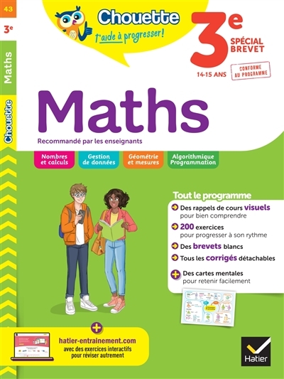 Maths 3e - cahier de révision et d'entraînement (Broché)