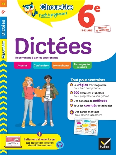 Dictées 6e - cahier de révision et d'entraînement (Broché)