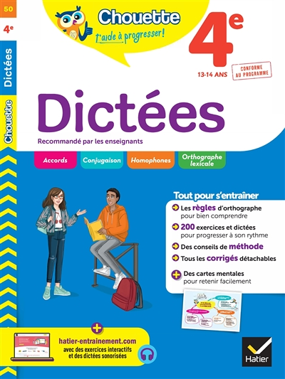 Dictées 4e - cahier de révision et d'entraînement (Broché)