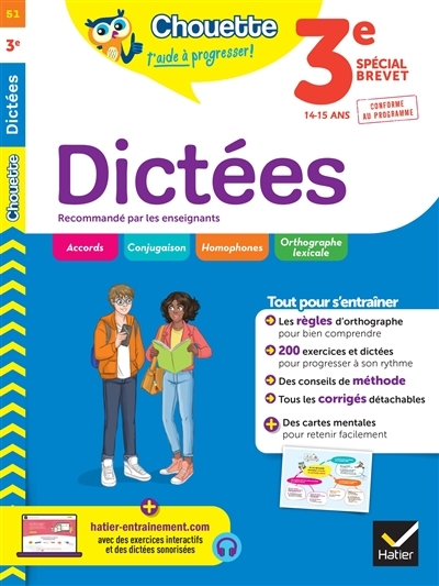Dictées 3e - cahier de révision et d'entraînement (Broché)