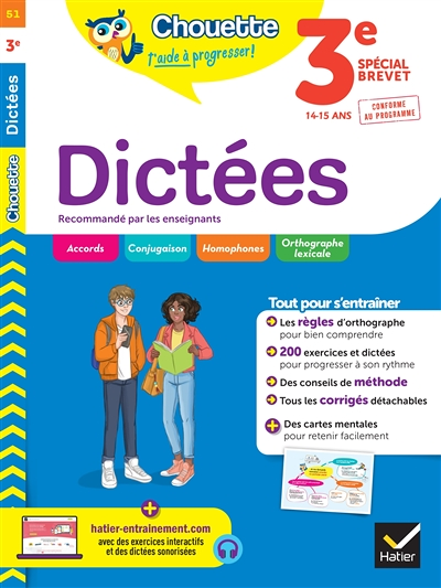 Dictées 3e - cahier de révision et d'entraînement (Broché)