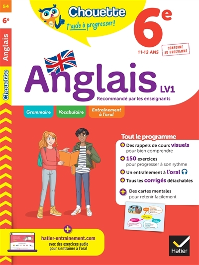 Anglais 6e - LV1 (A1 vers A2) - cahier de révision et d'entraînement (Broché)