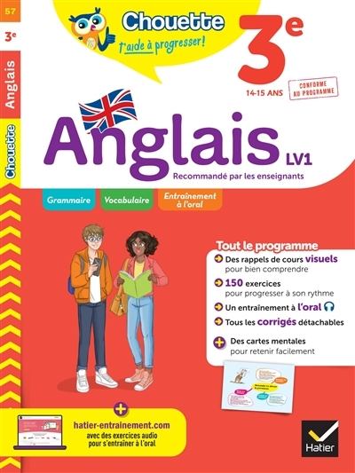 Anglais 3e - LV1 (A2+, B1) - cahier de révision et d'entraînement (Broché)