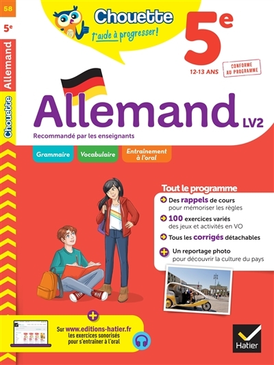 Allemand 5e - LV2 (A1 vers A2) - cahier de révision et d'entraînement (Broché)