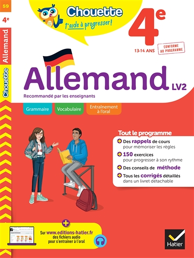 Allemand 4e - LV2 (A1+, A2) - cahier de révision et d'entraînement (Broché)