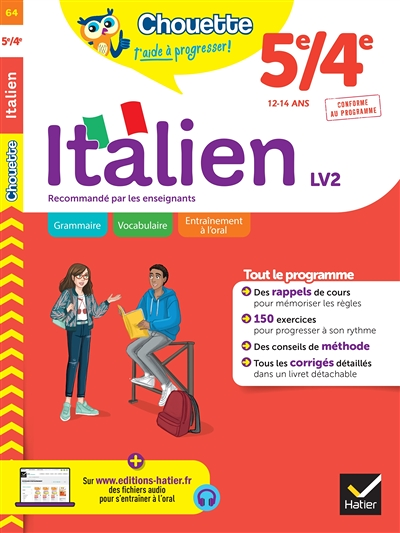 Italien 5e/4e - LV2 (A1+, A2) - cahier de révision et d'entraînement (Broché)