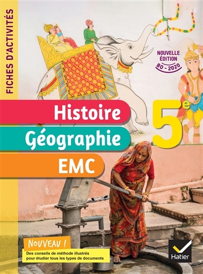 Fiches d'activités Histoire-Géographie-EMC 5e - Ed. 2022 - Cahier élève (Broché)