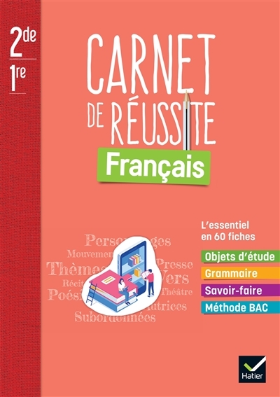 Mon carnet de réussite Français 2de/1re - Ed. 2022 - Carnet élève (Broché)