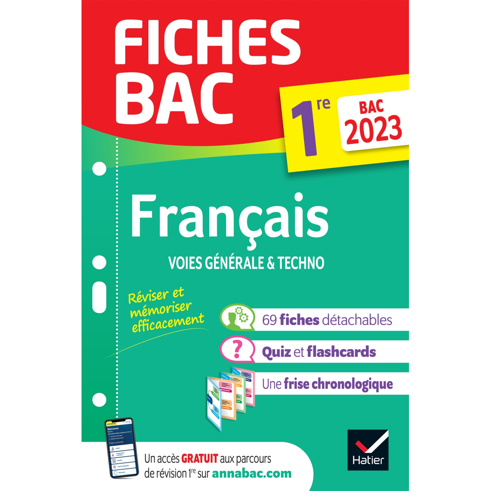 Fiches bac Français 1re générale & techno Bac 2023 - nouveau programme de Première (Poche)