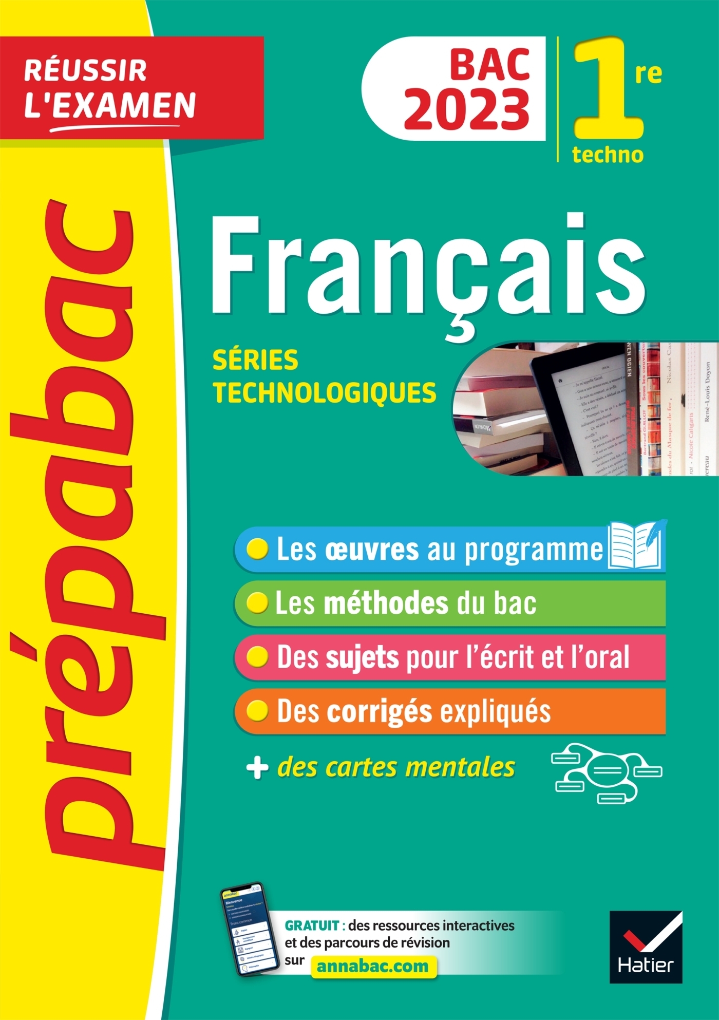 Prépabac Français 1re technologique - Bac de français 2023 (écrit & oral) - avec les oeuvres au 