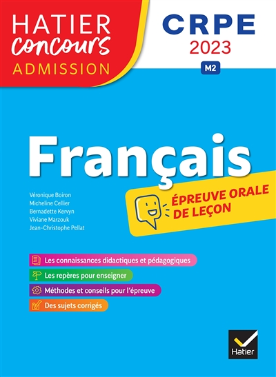 Français - CRPE 2023 - Epreuve orale d'admission (Broché)