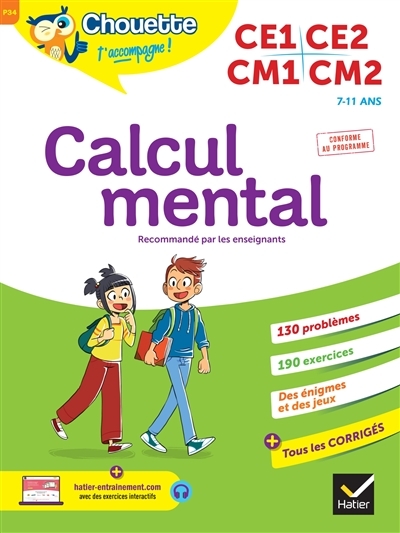 Calcul mental du CE1 au CM2 (Broché)