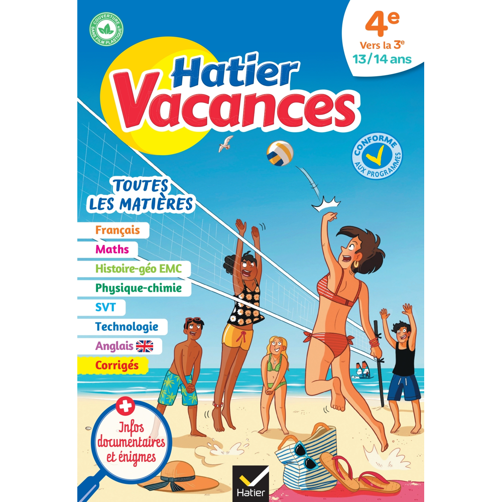 Cahier de vacances 2023 de la 4e vers la 3e - pour réviser son année dans toutes les matières (Broch