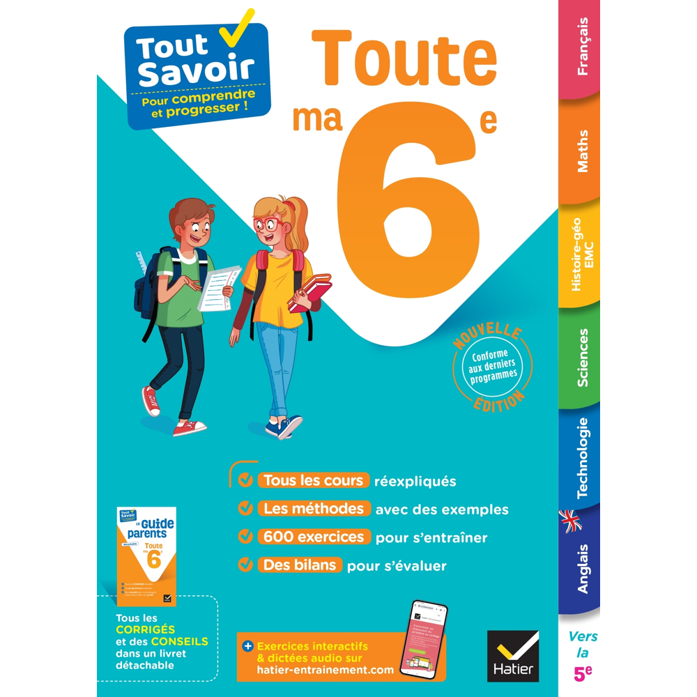 Tout savoir 6e - Tout en un - cours, méthodes et exercices dans toutes les matières (Broché)