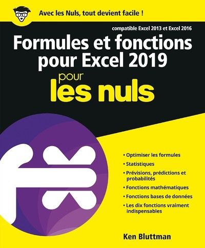 Formules et fonctions pour Excel 2019 Pour les Nuls (Broché)