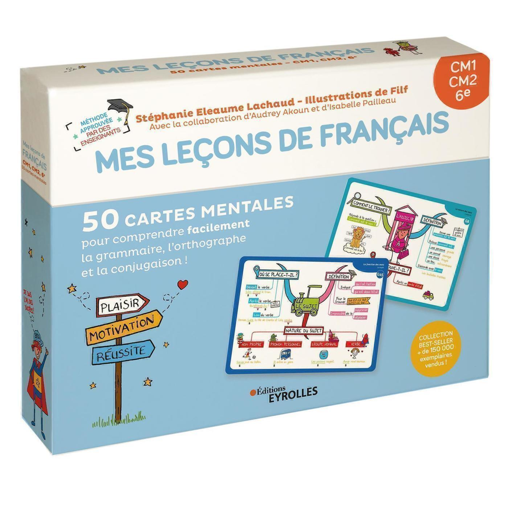 Mes leçons de français CM1, CM2, 6e - 50 cartes mentales pour comprendre facilement la grammaire, l'