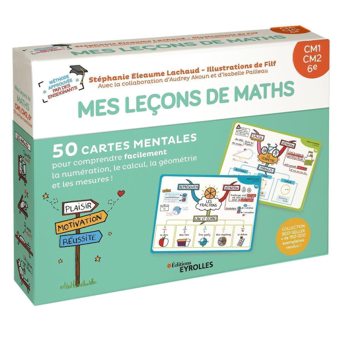 Mes leçons de maths CM1, CM2, 6e - 50 cartes mentales pour comprendre facilement la numération, le c