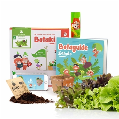 Je cultive mon jardin avec Botaki : kit d'activité : semis salade mesclun niçois (Coffret)
