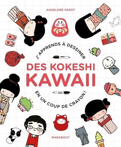 Je dessine des kokeshi kawai (Broché)