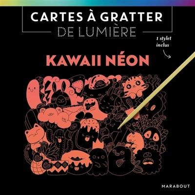 Cartes à gratter de lumière - Kawaii néon (Broché)