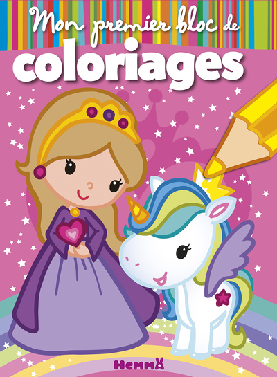 Mon premier bloc de coloriages (Princesse et Licorne) (Jeunesse)